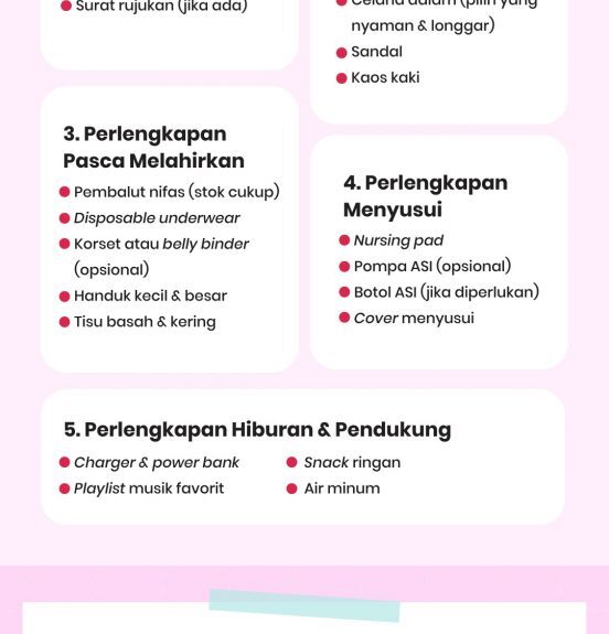 Isi Tas Melahirkan Apa Saja? Ini Checklist Lengkap untuk Ibu & Bayi