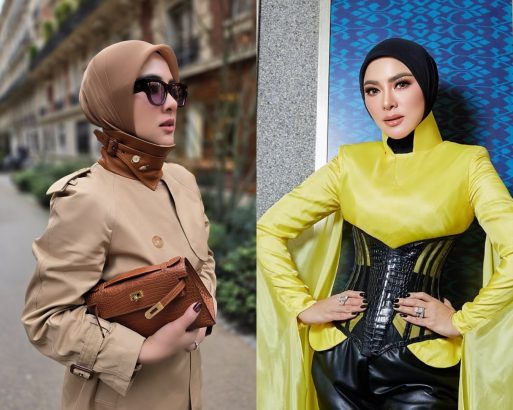 gaya hijab Syahrini